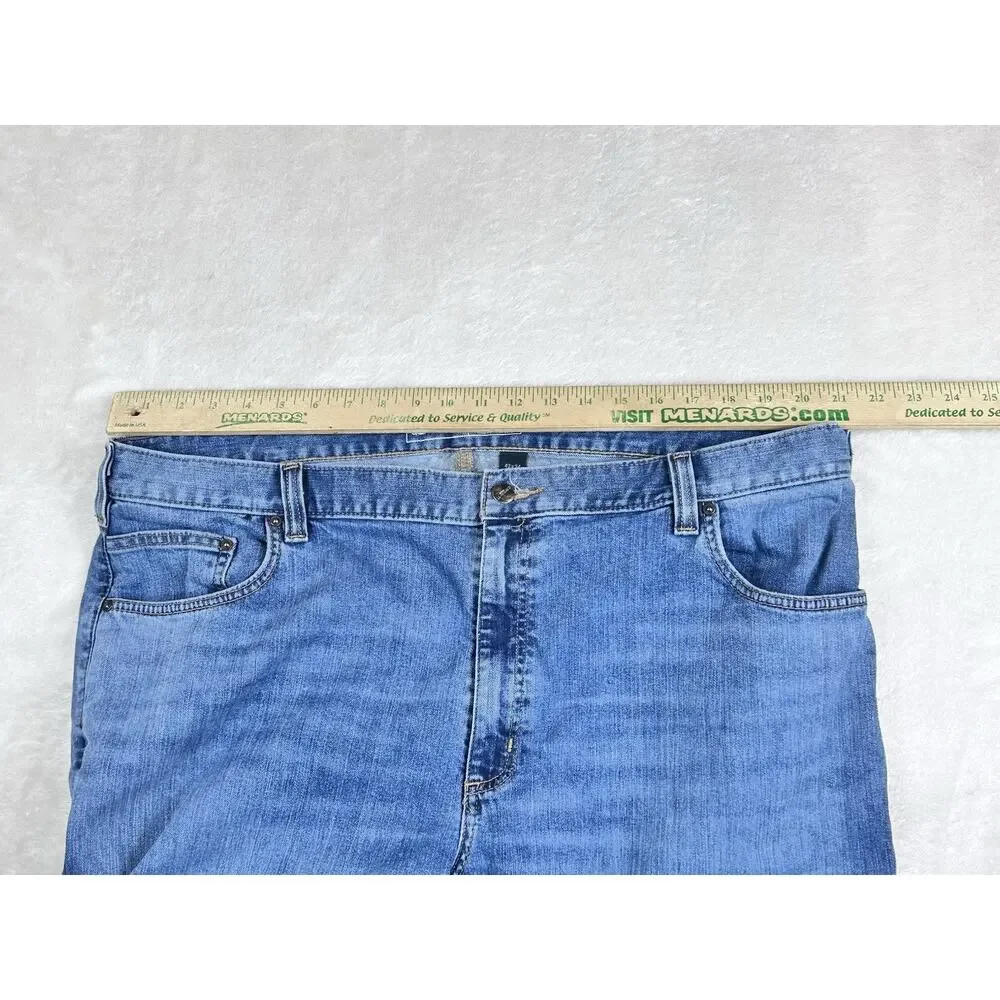 Carhartt Jeans Mens 42x34 Relaxed Fit Blue Denim Workwear Rugged Flex BD4960-M